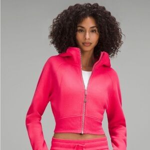 LULULEMON Glazed Pink Cropped Scuba ZipUp Hoodie
